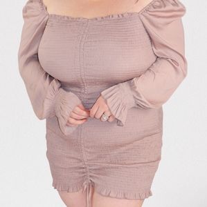 Endless Eva Off Shoulder Puff Sleeve Mini Dress